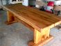 Solid oak table, type Flintstone