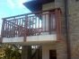 Balcony railing made from oakwood